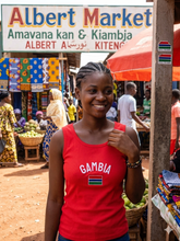 Load image into Gallery viewer, Gambia Embroidered Ribbed Tank-Top