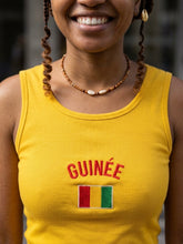 Load image into Gallery viewer, Guinée Embroidered Ribbed Tank-Top