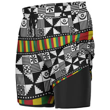 Load image into Gallery viewer, Adindra Men&#39;s 2-in-1 Shorts
