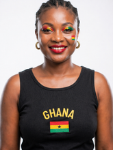 Load image into Gallery viewer, Ghana Embroidered Ribbed Tank-Top