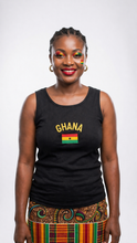 Load image into Gallery viewer, Ghana Embroidered Ribbed Tank-Top
