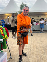 Load image into Gallery viewer, Orange Kente Hoodie