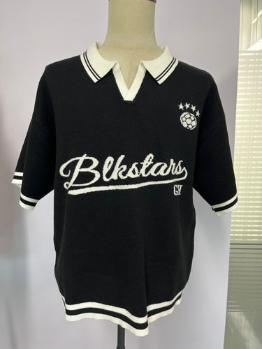 Black Stars Knitted Shirt