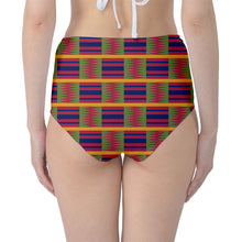 Load image into Gallery viewer, Kente High-Waist Bikini Bottoms