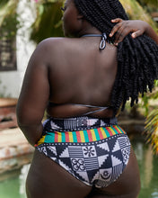 Load image into Gallery viewer, Adinkra High-Waist Bikini Bottoms