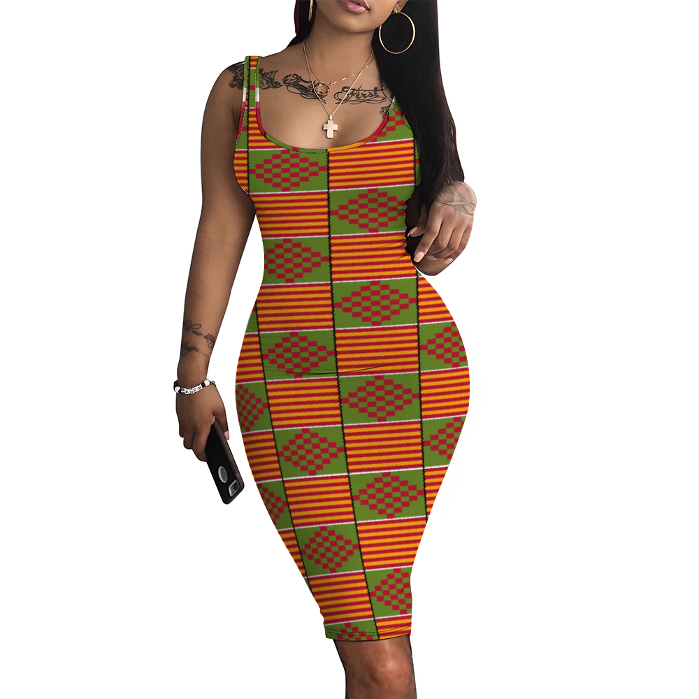 Kente store bodycon dress